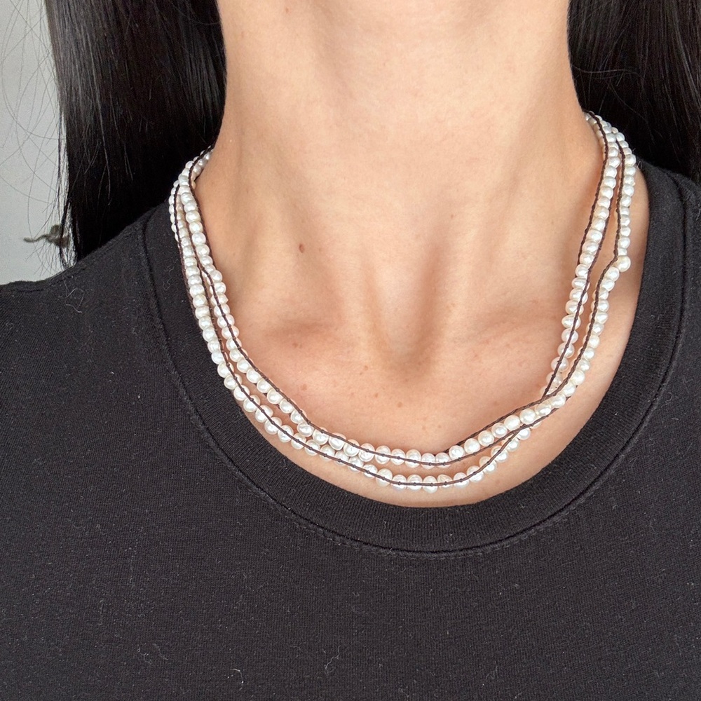 Classic Multi-Strand Pearl Necklace from cute little store called Blonde